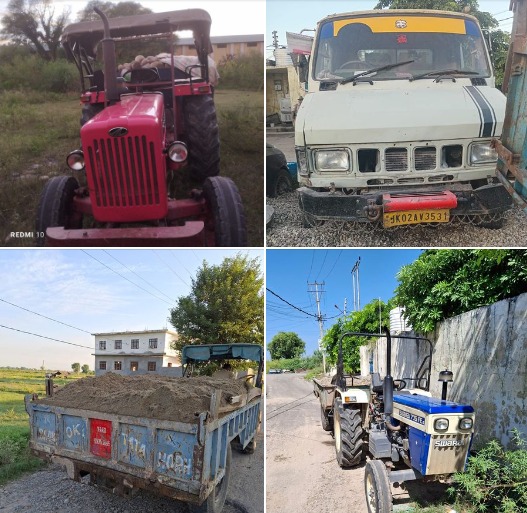 'Crackdown on illegal mining, 04 vehicles seized by JKP in South Zone of District Jammu'